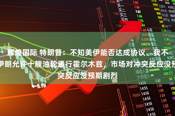 辉煌国际 特朗普：不知美伊能否达成协议、我不迫切，伊朗允许十艘油轮通行霍尔木兹，市场对冲突反应没预期剧烈