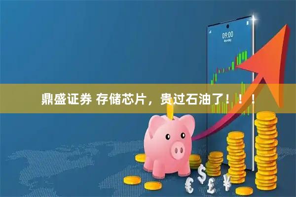 鼎盛证券 存储芯片，贵过石油了！！！